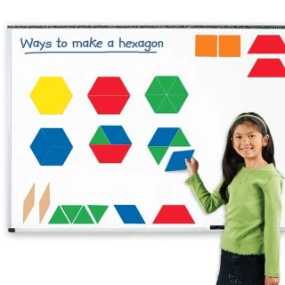 LER9863 Развивающая игрушка "Блоки геометрические магнитные" (демонстрационный материал, 47 элементов)