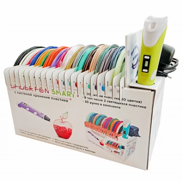 3D ручка SPIDER PEN SMART + Книга-Трафаретов + 20 цветов PLA пластика с системой хранения