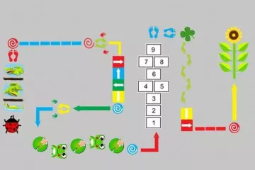 Развивающее оформление пола для подвижных игр