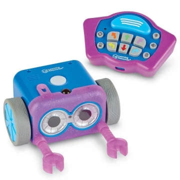 LER2955 Развивающая игрушка "Аксессуары для робота Ботли. Цветные лица с чехлом для пульта" (розовый/фиолетовый, 8 элементов)