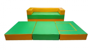 Детская игровая мебель "Малыш" желтый/салатовый