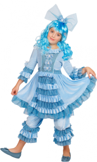 Карнавальный костюм "Мальвина в голубом"