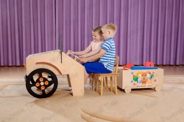 Игровой модуль АВТОМОБИЛЬ для детского сада, с инструментами и деталями для конструирования, ТМ Рыжий Тим