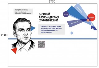 Информационное панно "Учение — это лишь один из лепестков того цветка, который называется воспитанием" (Сухомлинский В.А.) 