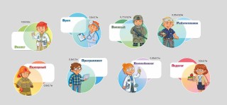 Комплект резных стендов "Профессии"